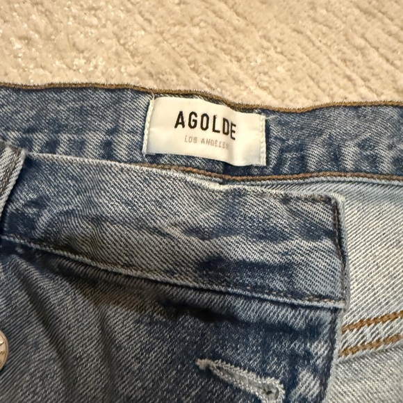 AGOLDE Blue Denim Shorts - Picture 4 of 8